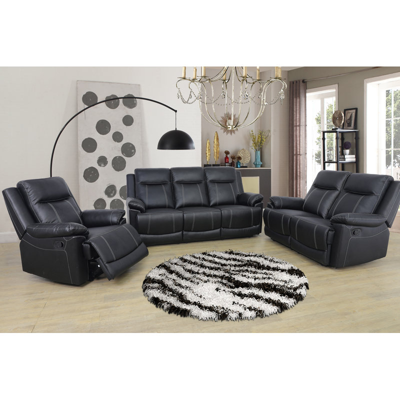 Red Barrel Studio® Ahlers 3 Piece Reclining Living Room Set Wayfair